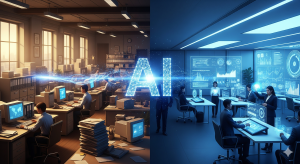 Obraz pokazujący AI zmieniające biznes