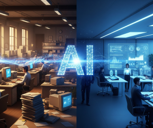 Obraz pokazujący AI zmieniające biznes